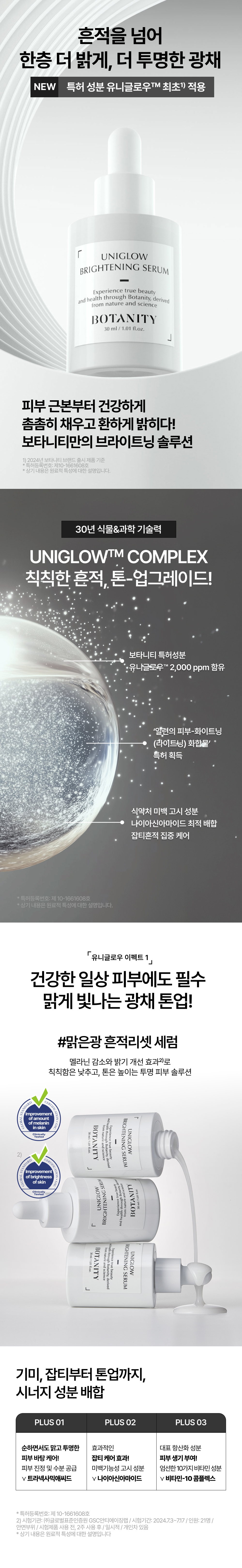 보타니티 유니글로우 브라이트닝 세럼 30ml 상세 설명 1